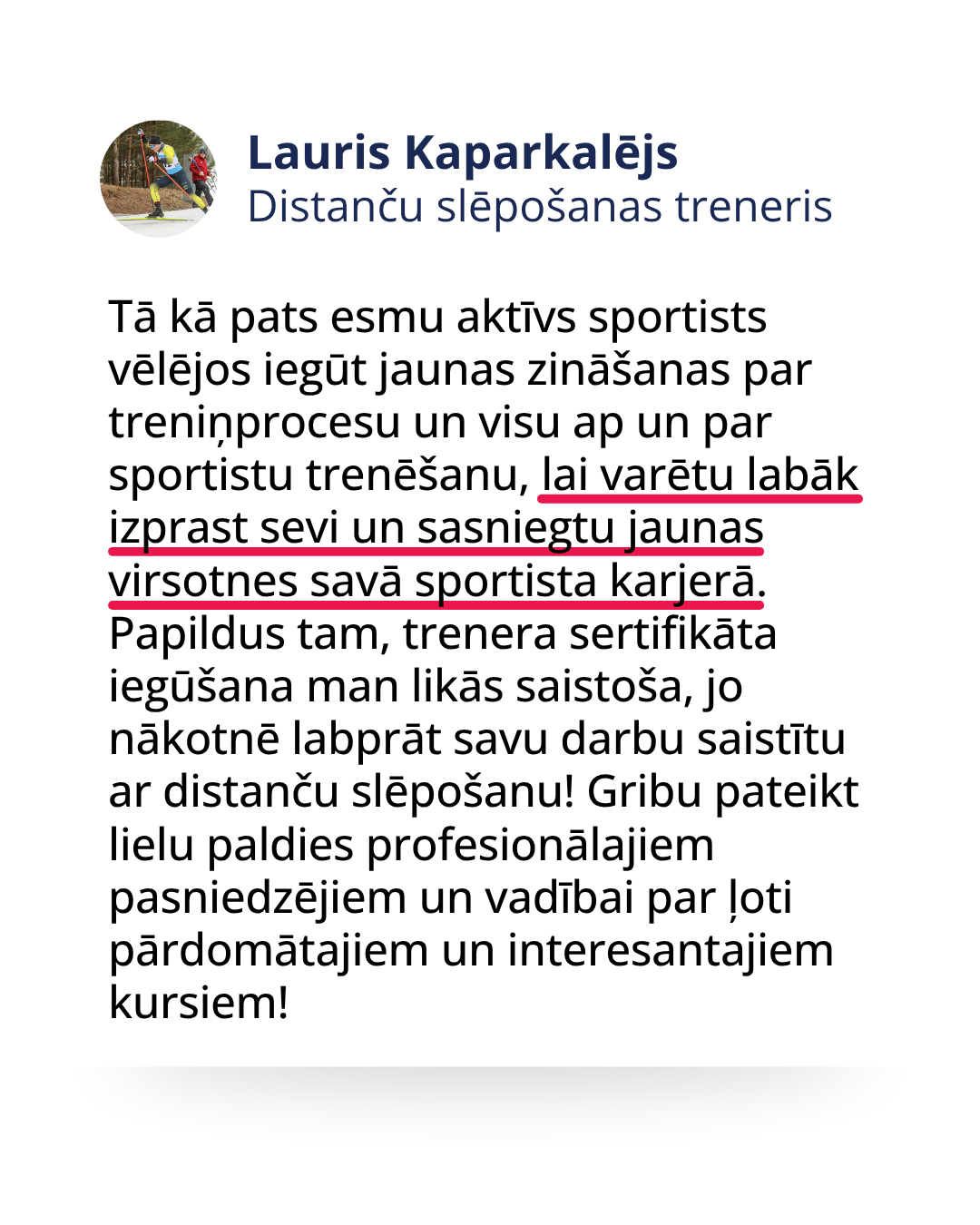 Kā kļūt par distanču slēpošanas treneri | Atsauksme par vadošo treneru skolu - Sporta izglītības aģentūru